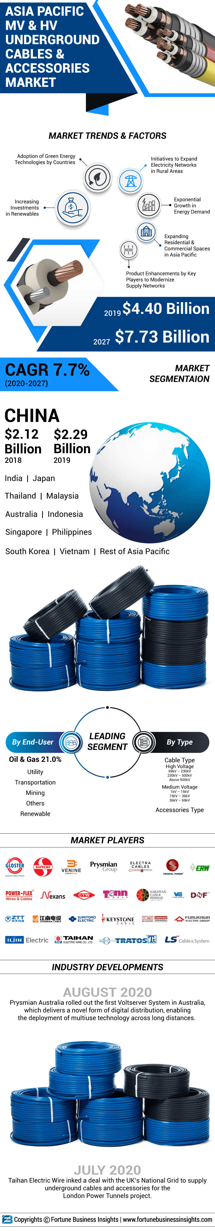 Asia Pacific MV and HV Underground Cables and Accessories Market